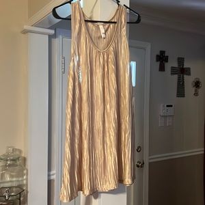 Gold satin tank top